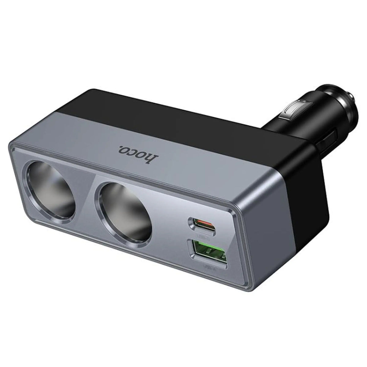 Hoco Z65B KFZ Ladegerät – USB-A, USB-C & 2x 240W, Schwarz
