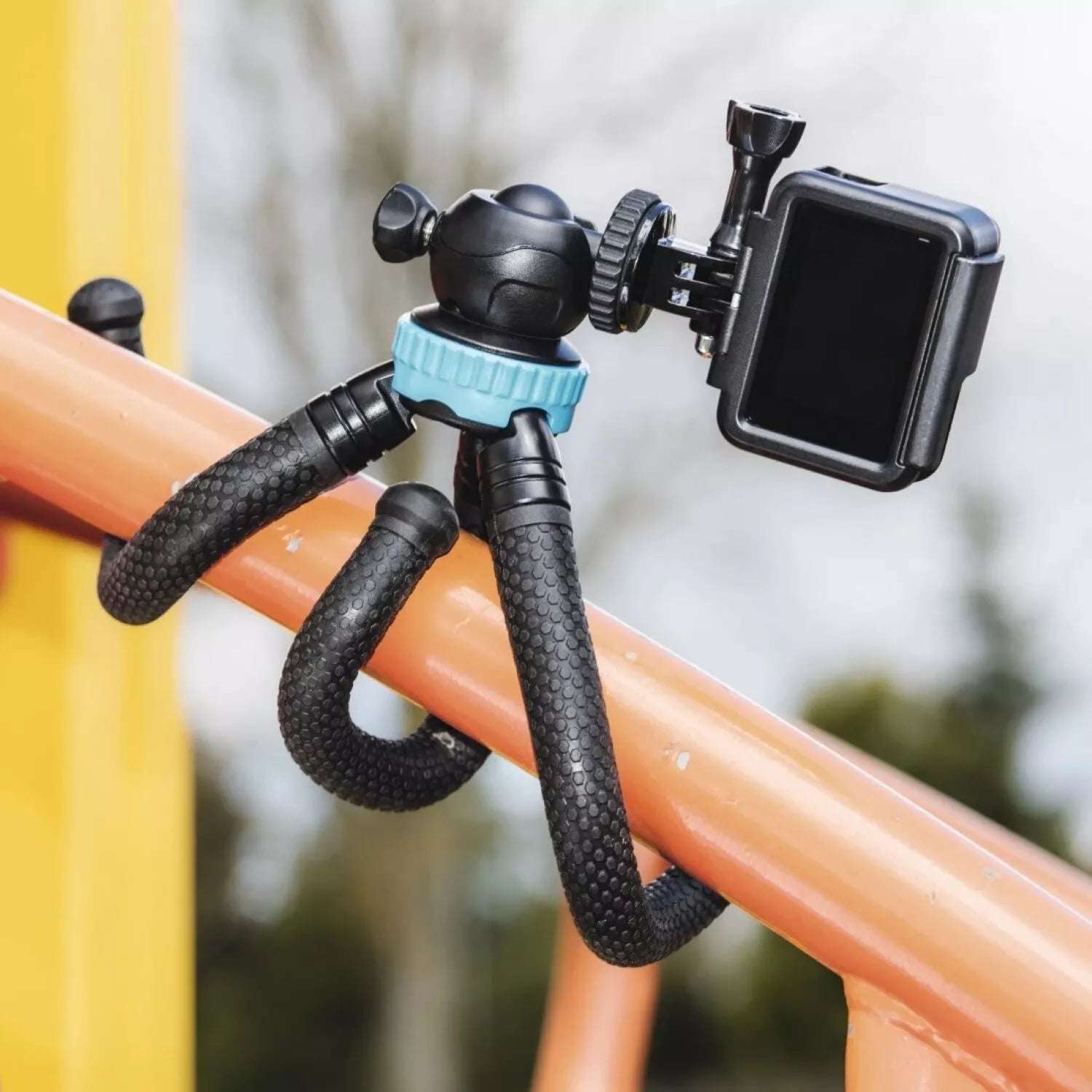 Hama 3-in-1 FlexPro Mini Tripod | 27cm, Flexible Legs, Blue - MIZO.at