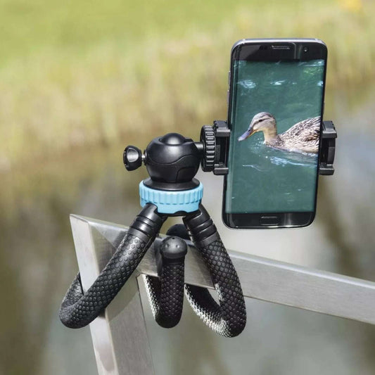 Hama 3-in-1 FlexPro Mini Tripod | 27cm, Flexible Legs, Blue - MIZO.at