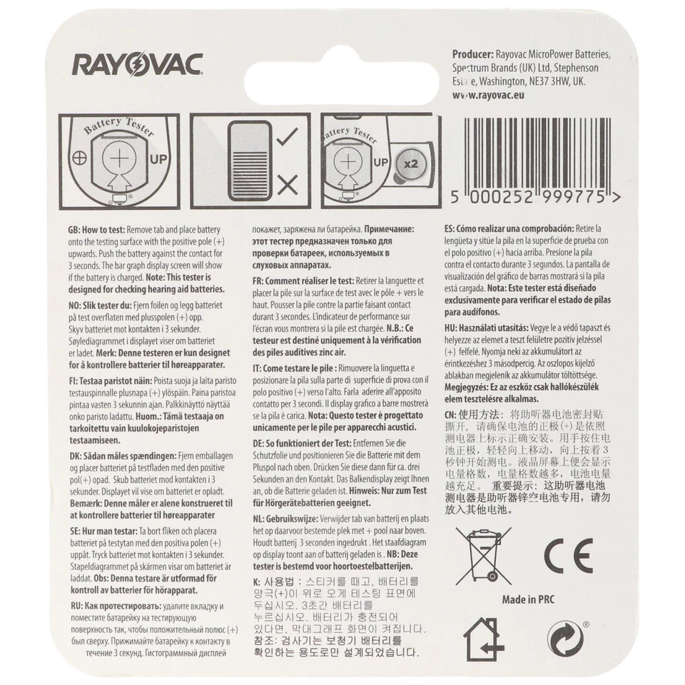 Hörgeräte Batterie Tester Prüfgerät Rayovac
