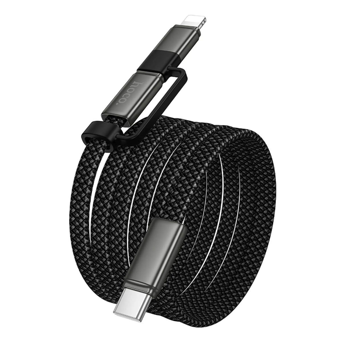 Hoco X125 2in1 USB-C Kabel – USB-C/iP, 60W, 1 m, Schwarz