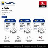 Varta 364 SR60 Silberoxid Knopfzelle 1,55V 3 Stk.