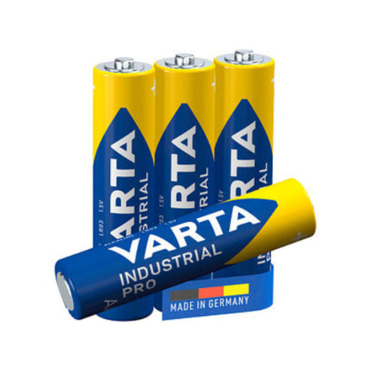 4er Pack Varta Industrial PRO AAA LR03 Alkaline Batterien - MIZO.at