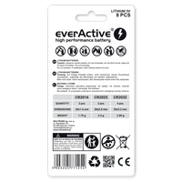 everActive Knopfzellen Set 8er – CR2032/CR2025/CR2016